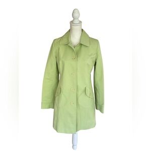 Ann Taylor Loft Womens Light Mint Green Medium Length Jacket Coat Sz Small
